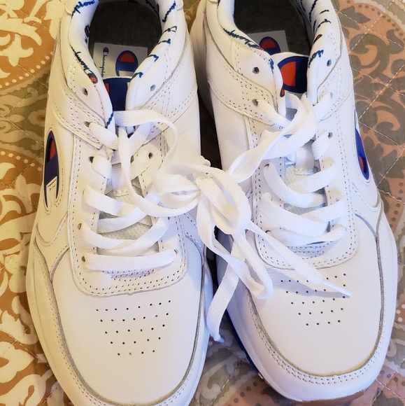 champion 93 eighteen big c white leather shoes